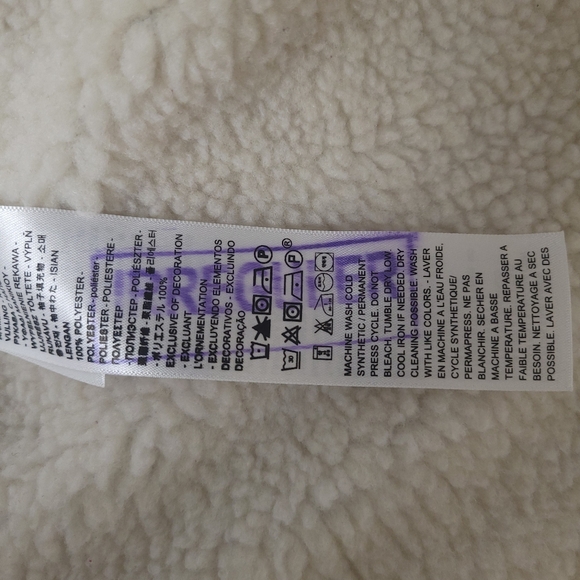 NWT Levi's Original Trucker Jacket Corduroy Sherpa Women's XS Irregular Burgundy - Picture 14 of 16